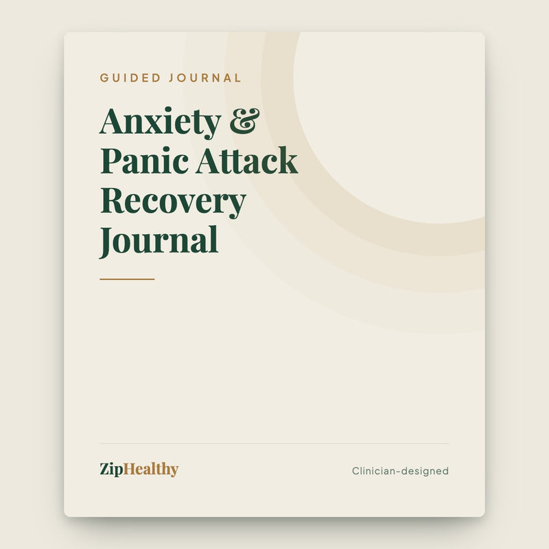 Anxiety & Panic Attack Recovery Journal | Therapist-Designed | ZipHealthy